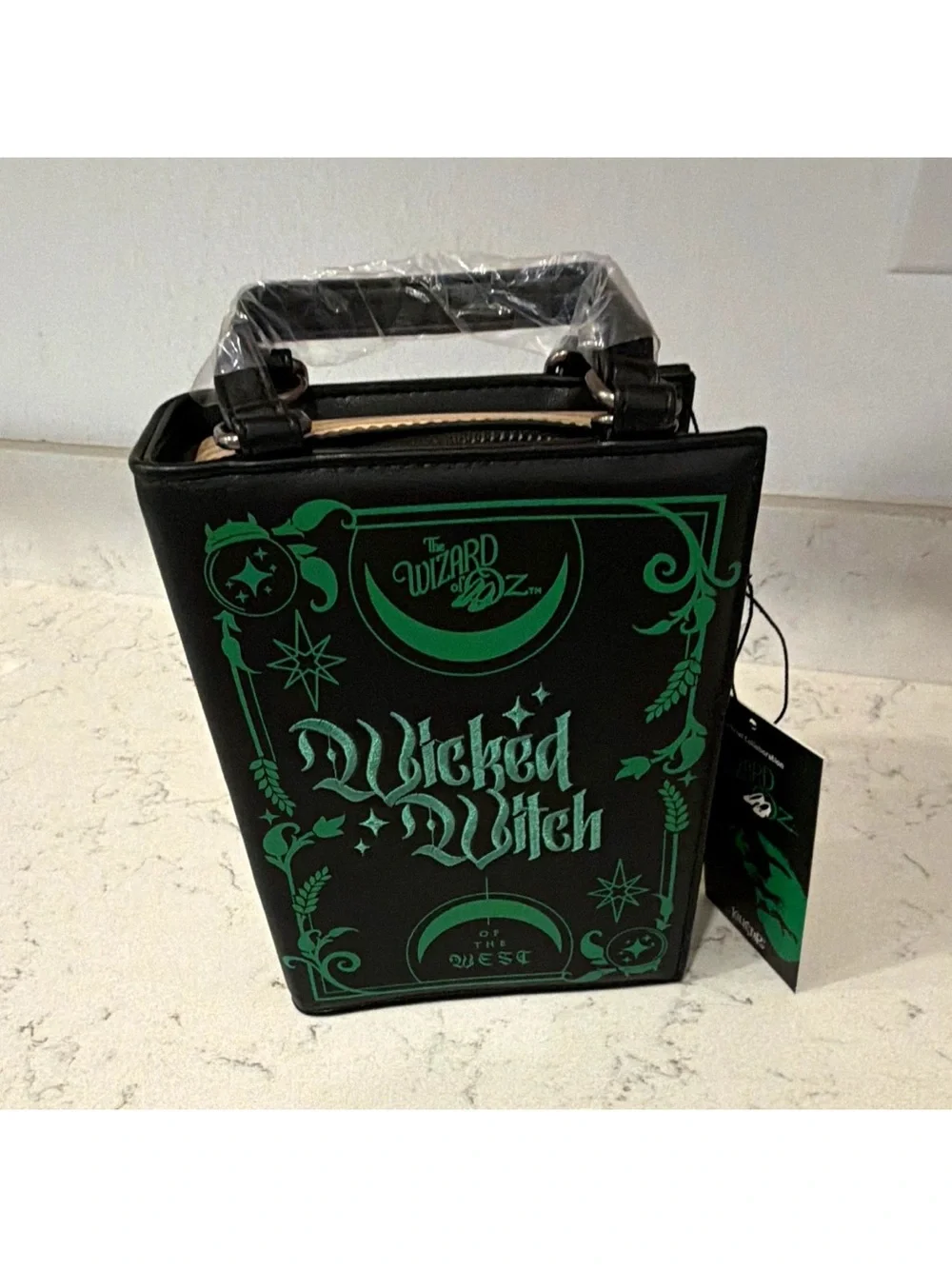 KILLSTAR Wizard of Oz Wicked Witch Book Handbag Black Green Zip Lined